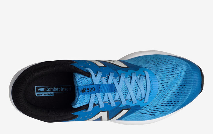 Men's Wide Fit New Balance M520CL7 Walking & Running Trainers - Light Blue Black