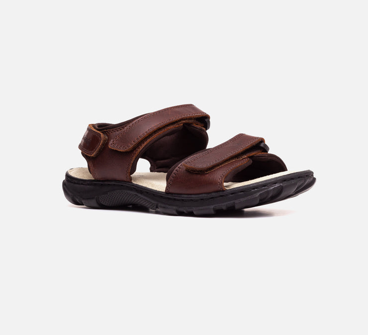 Mens Wide Fit James Leather Sandals by Tredd Well