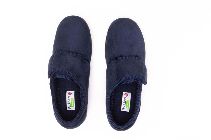 Mens Wide Fit Padders Charles Velcro Slipper